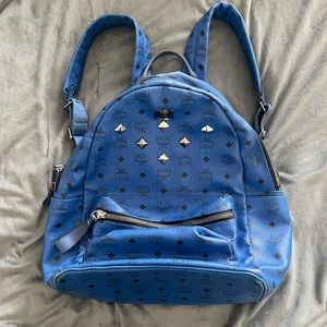 Authentic MCM backpack in rare blue color way